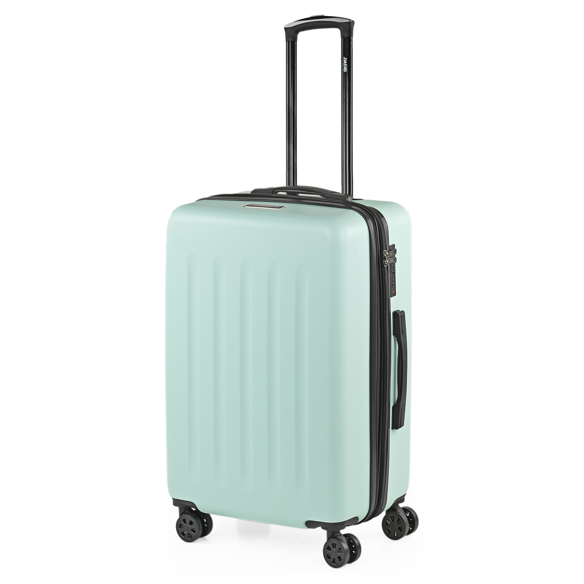 Skpat - Maletas De Viaje Medianas - Maleta Mediana 4 Ruedas - Maletas Medianas De Material ABS. Maletas Viaje Ligeras - Maleta De Viaje De 65Cm  Candado TSA 175160