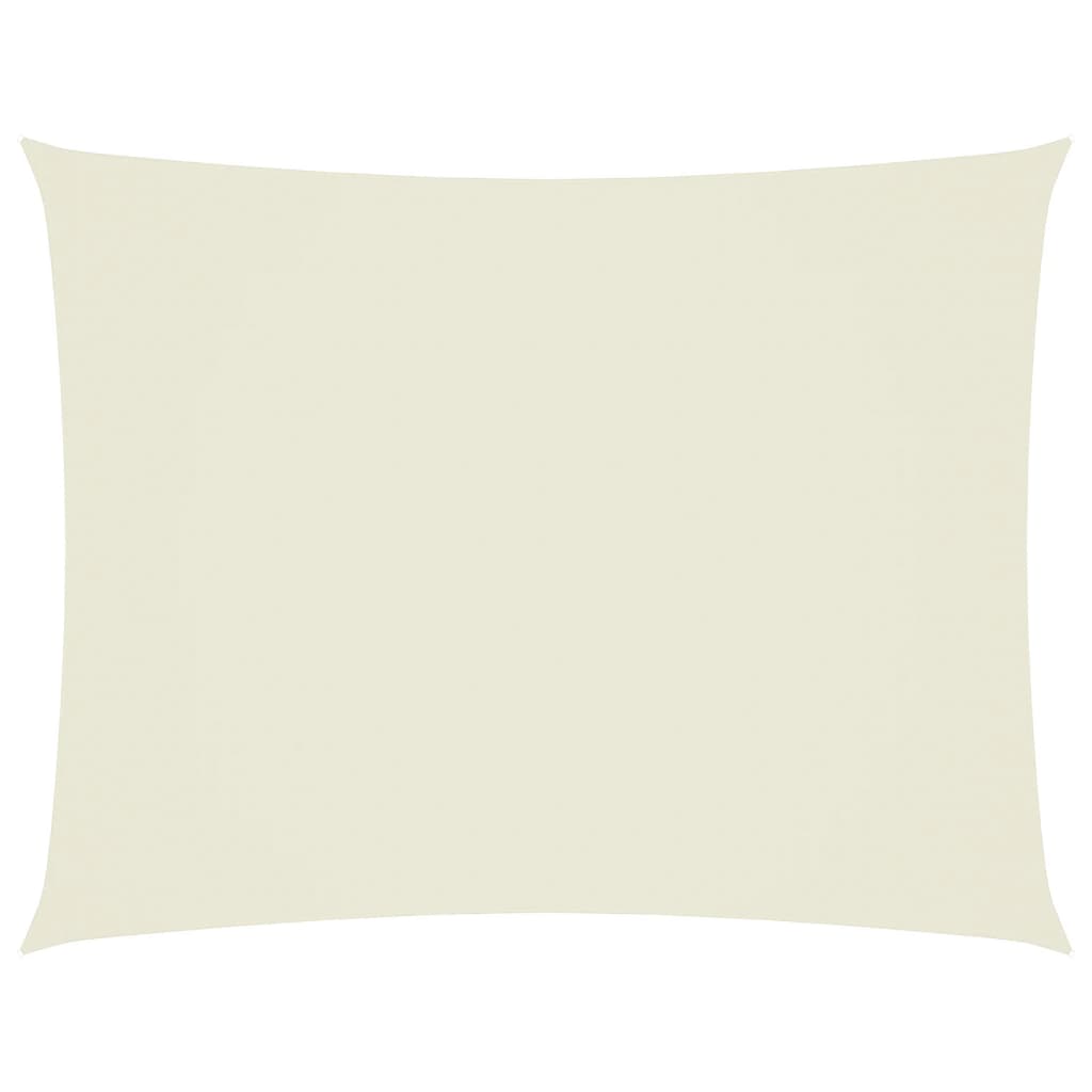 vidaXL Toldo de vela rectangular tela Oxford color crema 3,5x5 m