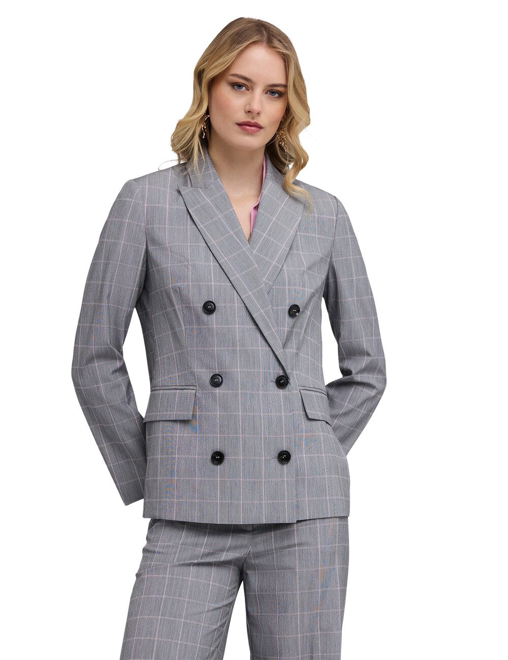 Motivi - Chaqueta blazer estampado príncipe de Gales
