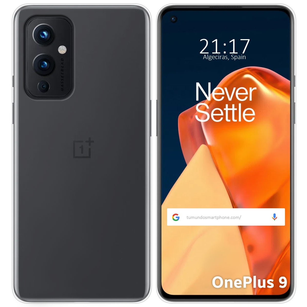 Tumundosmartphone Funda Silicona Gel TPU Transparente para OnePlus 9 5G