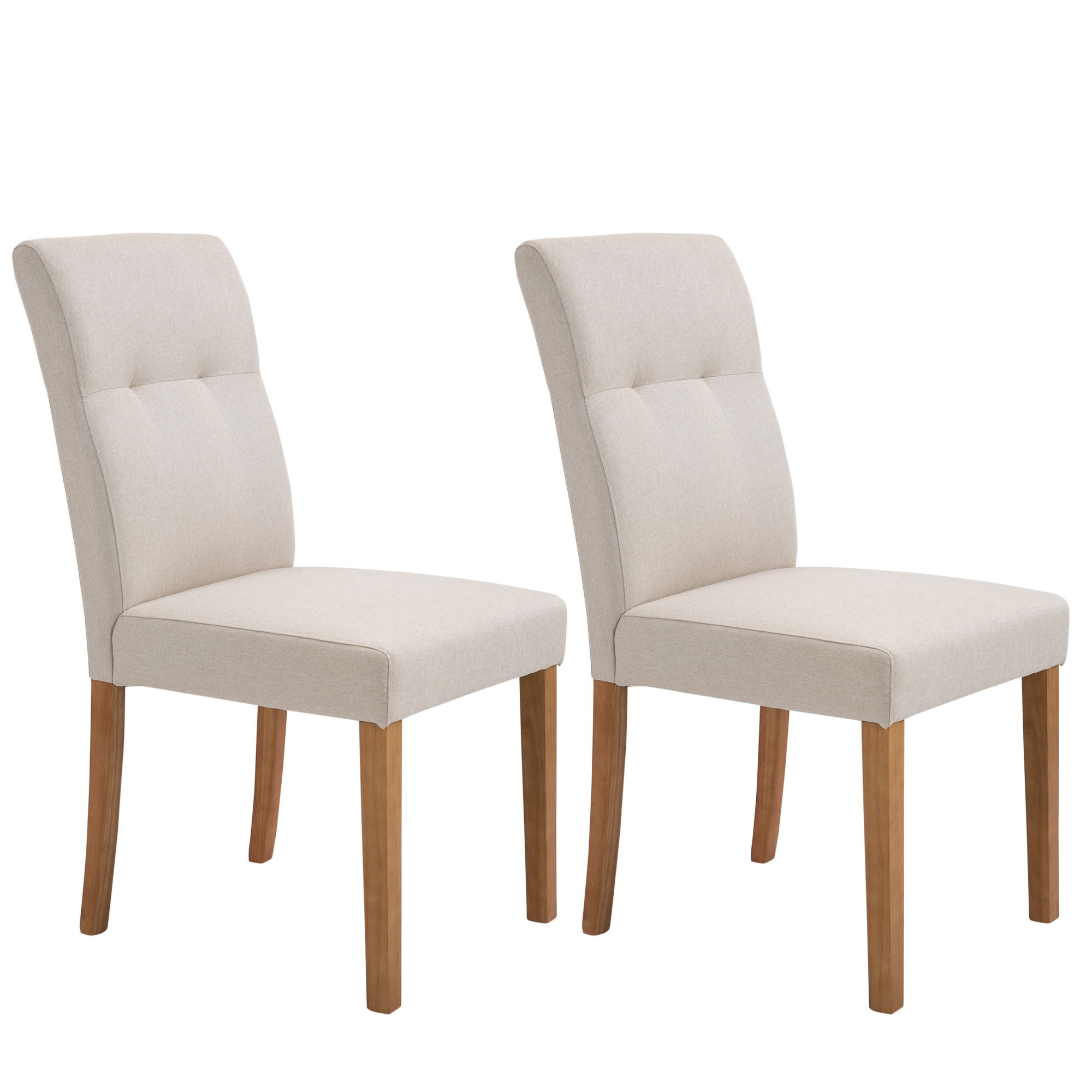 HOMCOM pack de 2 sillas de comedor sillas de cocina tapizadas de tela de  lino con