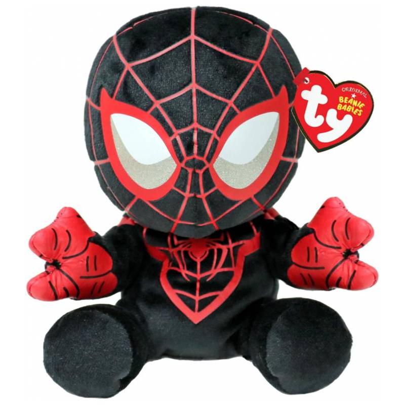 PELUCHE TY BABIES SPIDERMAN NEGRO 15 CM
