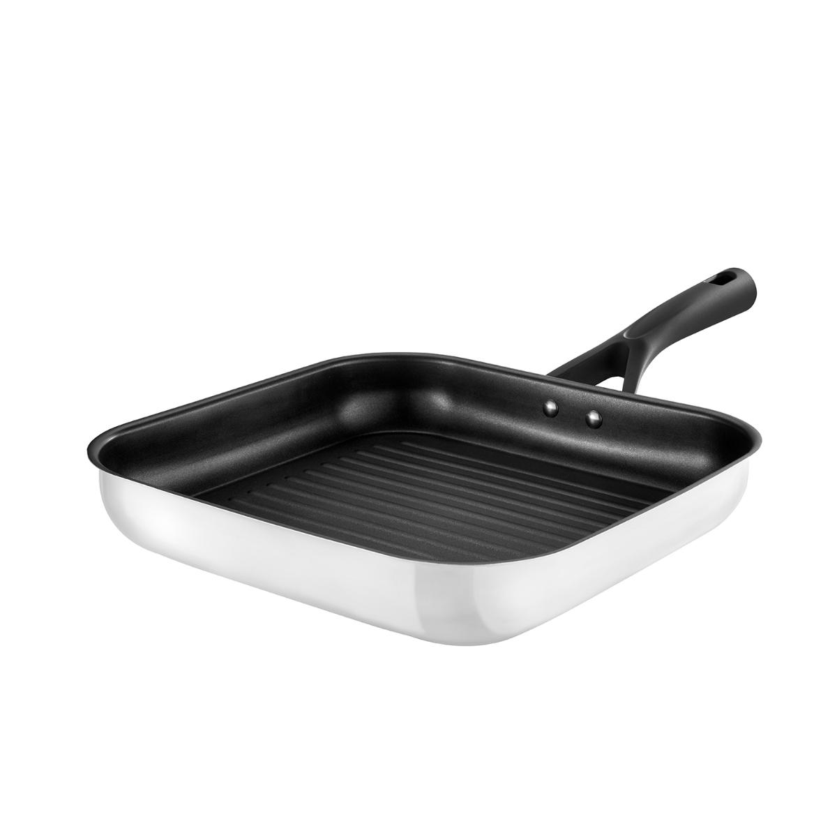PYREX® EXPERT Asador Acero Inoxidable 49x30x10CM Acero Mate Asas o Mango baquelita Garantía 10 años