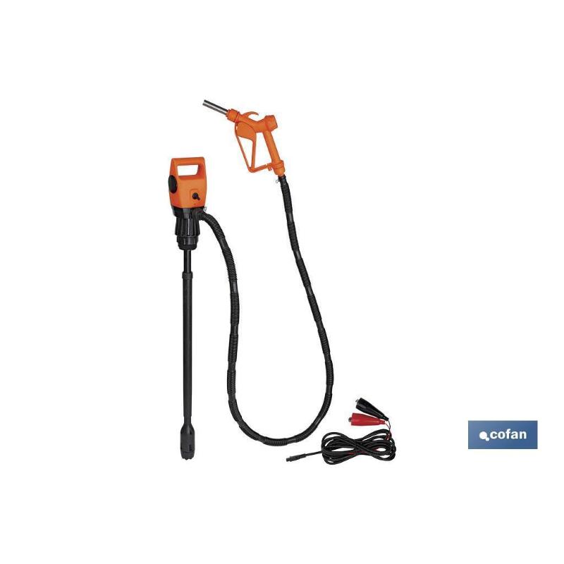 Bomba eléctrica + pistola bidón 50/200l 12v dc