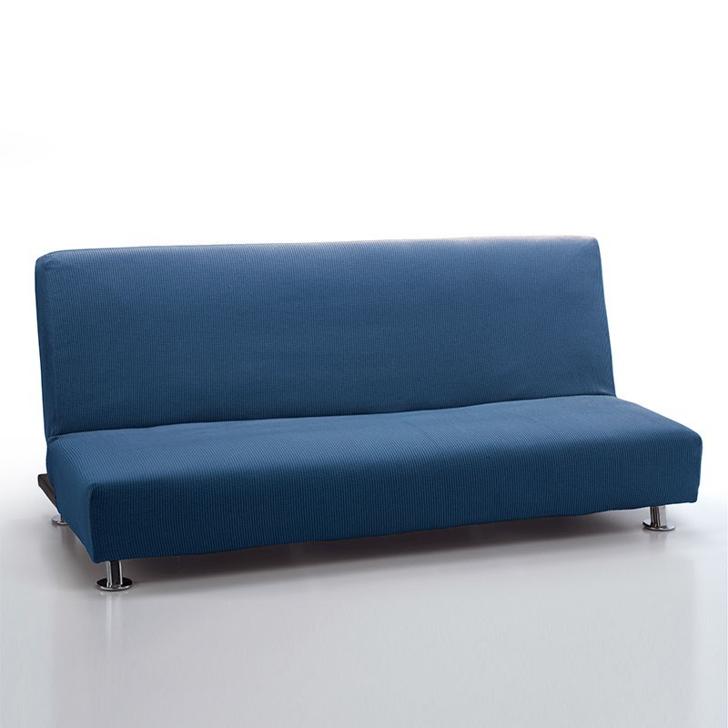 MAXIFUNDAS FUNDAS DE SOFA & CHAISE LONGUE - Funda Sofá Cama Clic-Clac Strada 3 Plazas Azul - Ajuste Rápido
