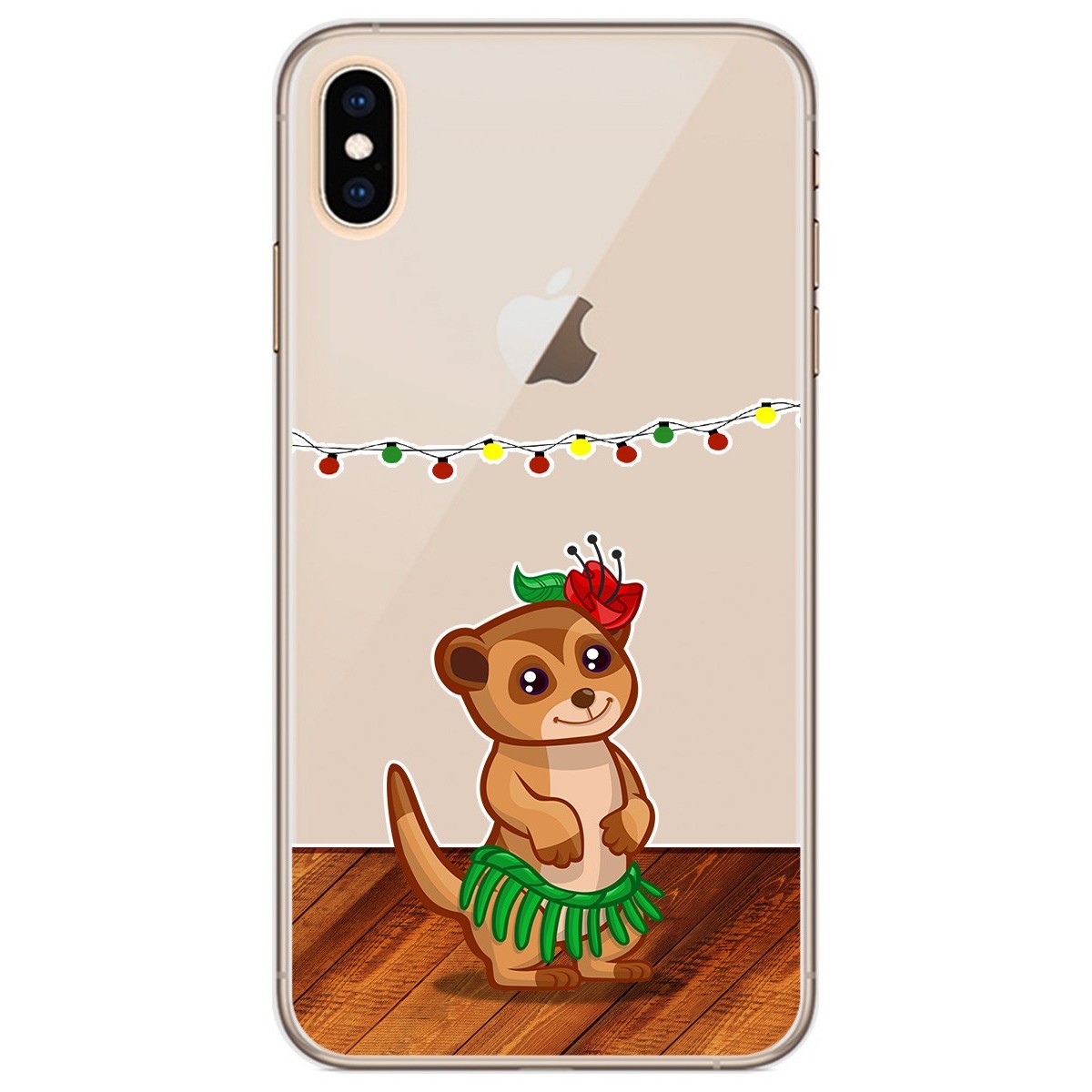 Tumundosmartphone Funda Gel Transparente para Iphone Xs Max diseño Suricata Dibujos