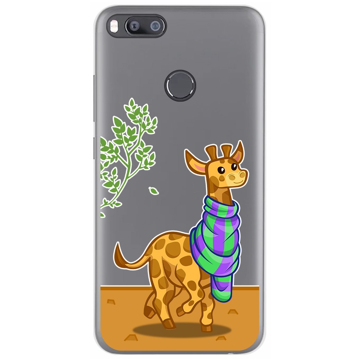 Tumundosmartphone Funda Gel Transparente Xiaomi Mi 5X Diseño Jirafa