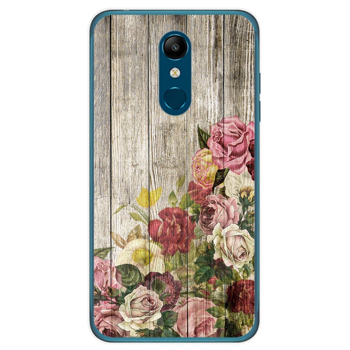 Tumundosmartphone Funda Gel Tpu para Lg K11 diseño Madera 08 Dibujos