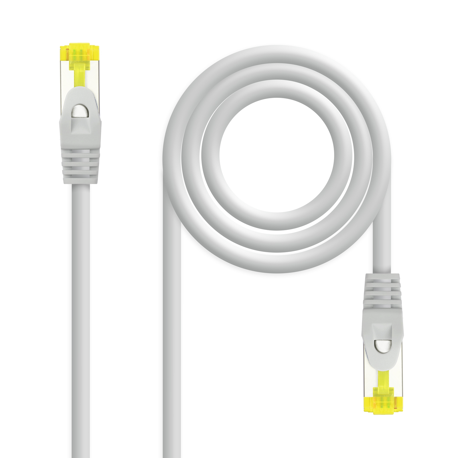 Nanocable Cable de red latiguillo RJ45 LSZH Cat.6A SFTP AWG26, Gris, 1.0 m