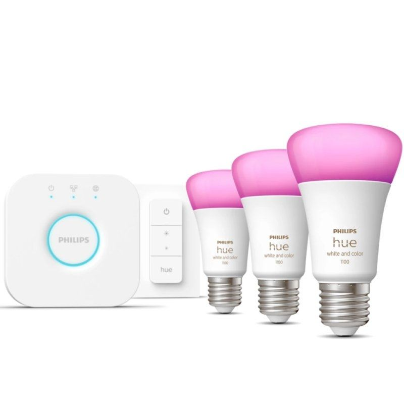 Bombilla led inteligente philips hue white a67/ casquillo e27/ 15.5w/ 1600  lúmenes/ 2700k/ precisa philips hue bridge