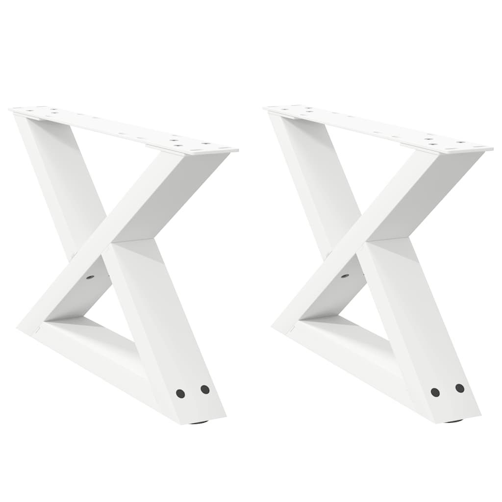 vidaXL Patas para mesa de centro (2 unidades) 60 x (30-31,3) cm, acero