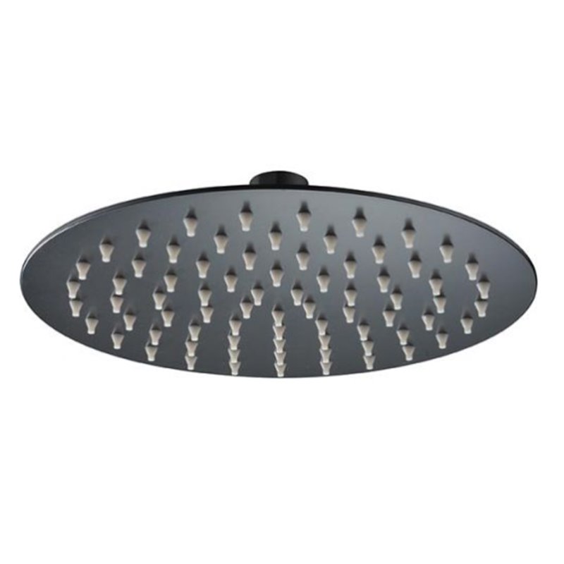 Imex RDN003/NG rociador para ducha diseño extraplano moderno acabado negro mate diámetro 30 cm