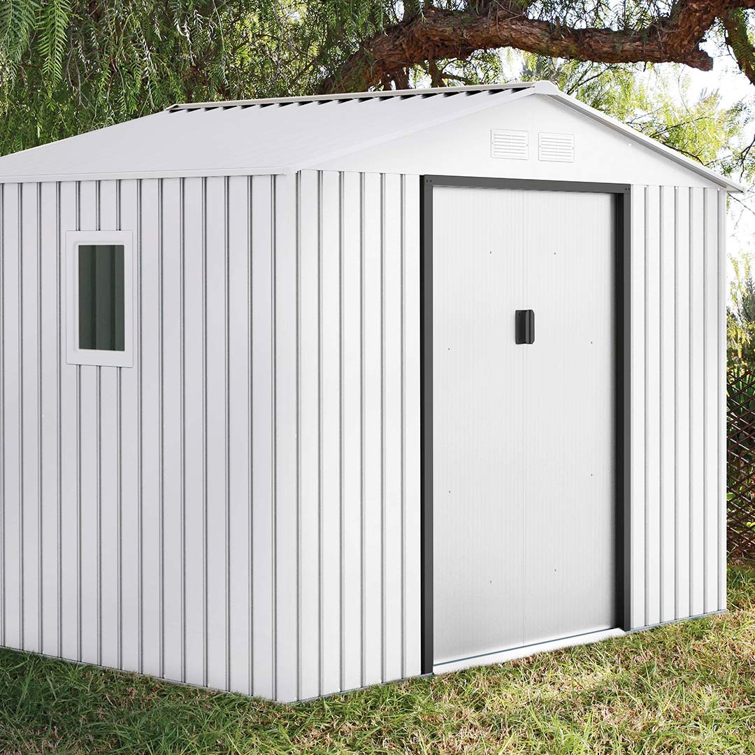 CASETA METALICA MALLORCA BLANCA HIGH DOOR 2.78X2.11X1.94 M NORTENE