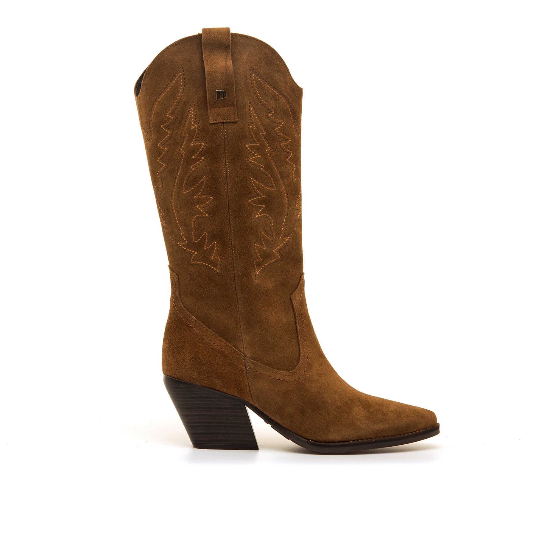 Mustang-MTNG botas de tacón mujer missouri marron con cierre cremallera y tipo de puntera redonda