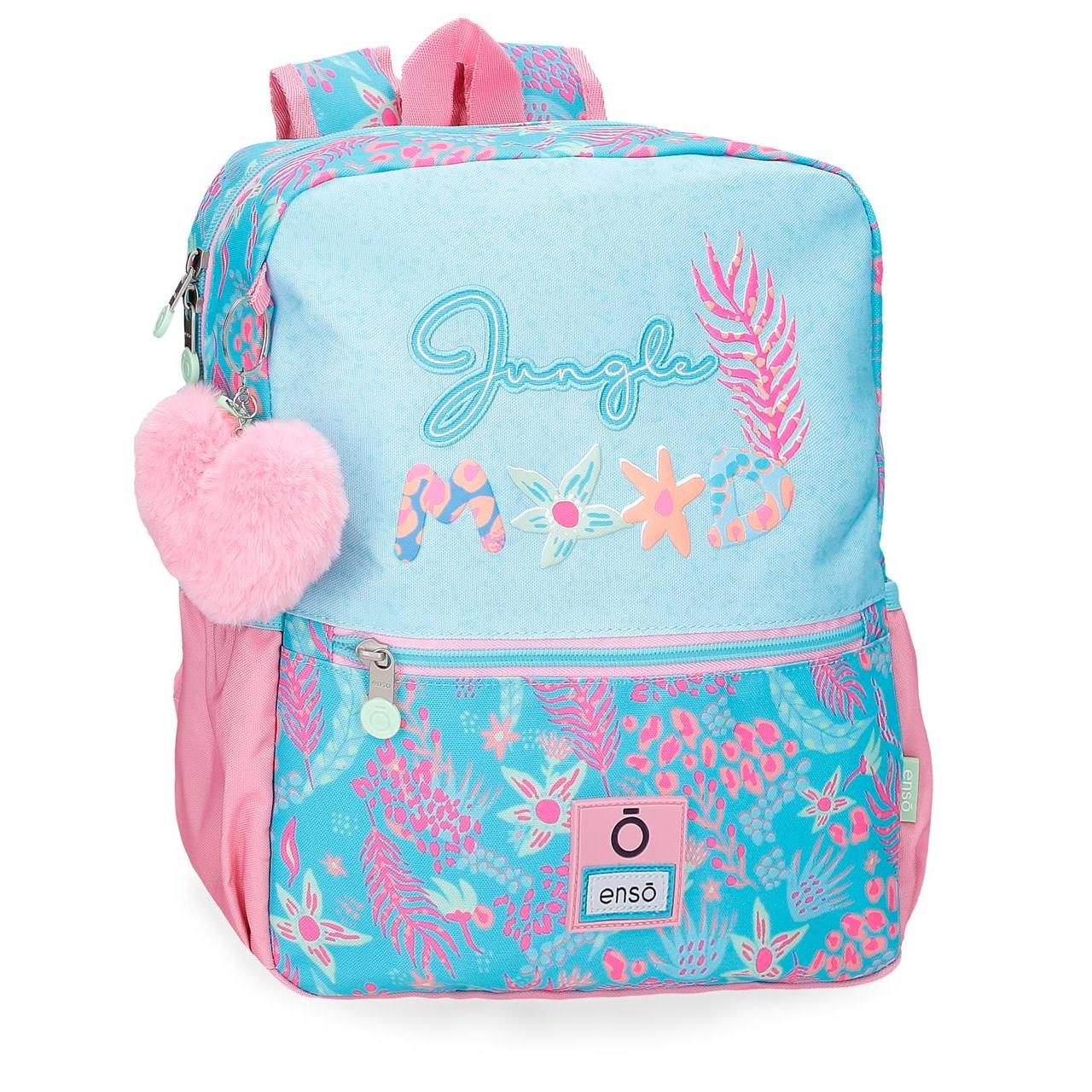Enso Jungle Mood Mochila de paseo Azul de 25cm x 32cm x 12cm adaptable a carro