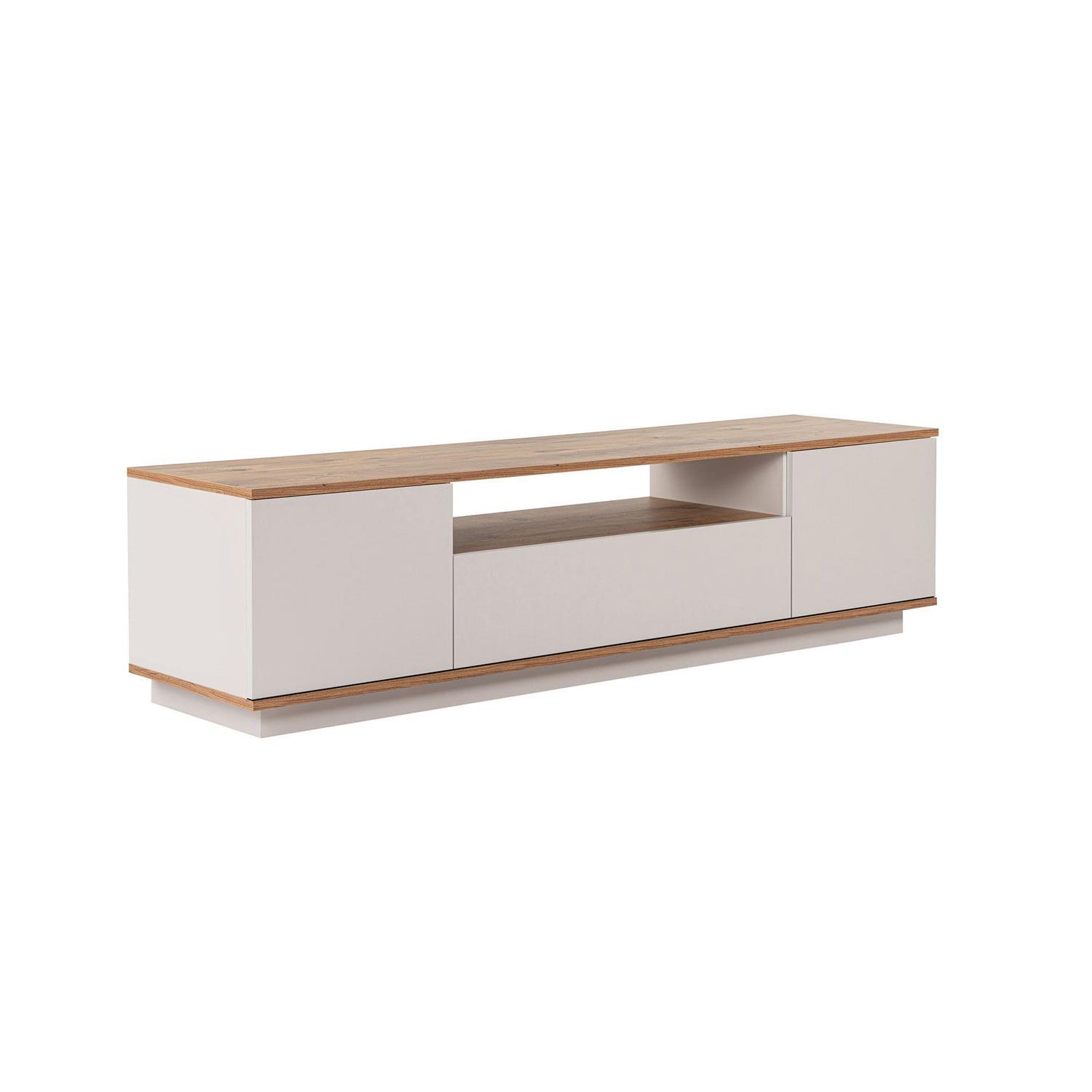Mueble tv melanie y  natural y beige y madera para hogar moderno mueble de almacenaje  - Homekit