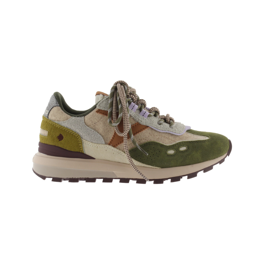 Victoria Luna Zapatillas con piezas de serraje y suela dentada 1156117