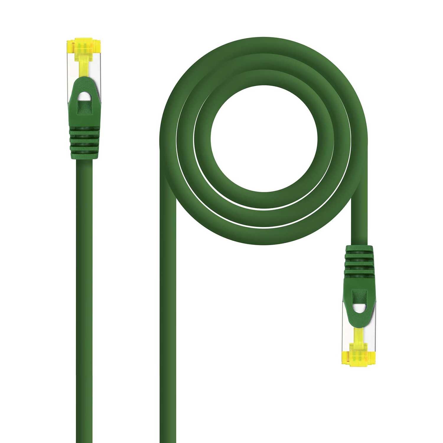 Nanocable Cable de Red Ethernet RJ45 LSZH Cat.6A SFTP, AWG26, 100% Cobre, Libre de alogenos, Verde, latiguillo de 2.0mts
