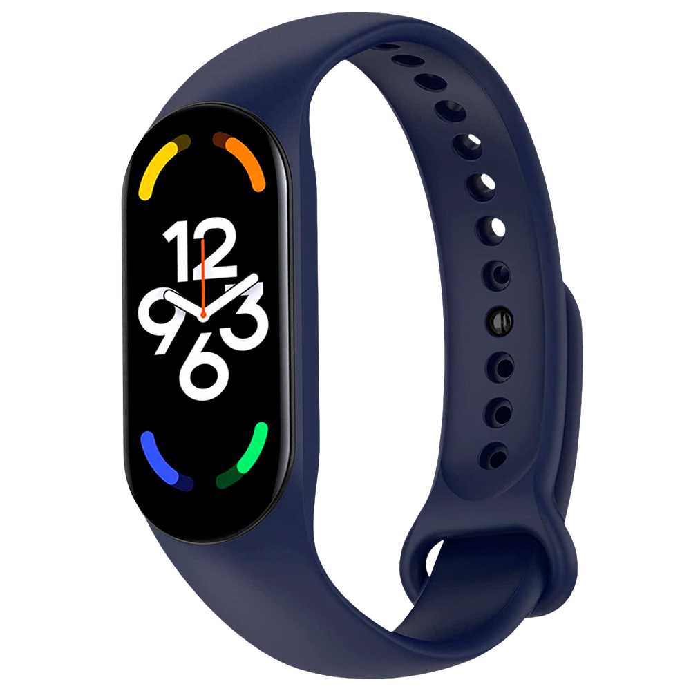 Ociodual Pulsera de Recambio Silicona Suave Flexible Compatible con Xiao Mi Band 7 6 5 Amazfit Band 5 Azul Oscuro Correa Repuesto Goma Suave