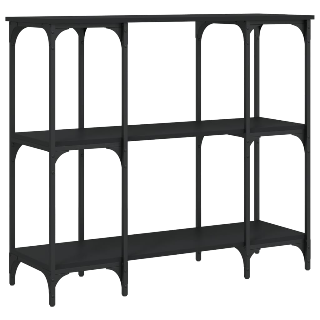 Vidaxl Mesa Consola Madera de Ingeniería 102x35x90 Cm Negro