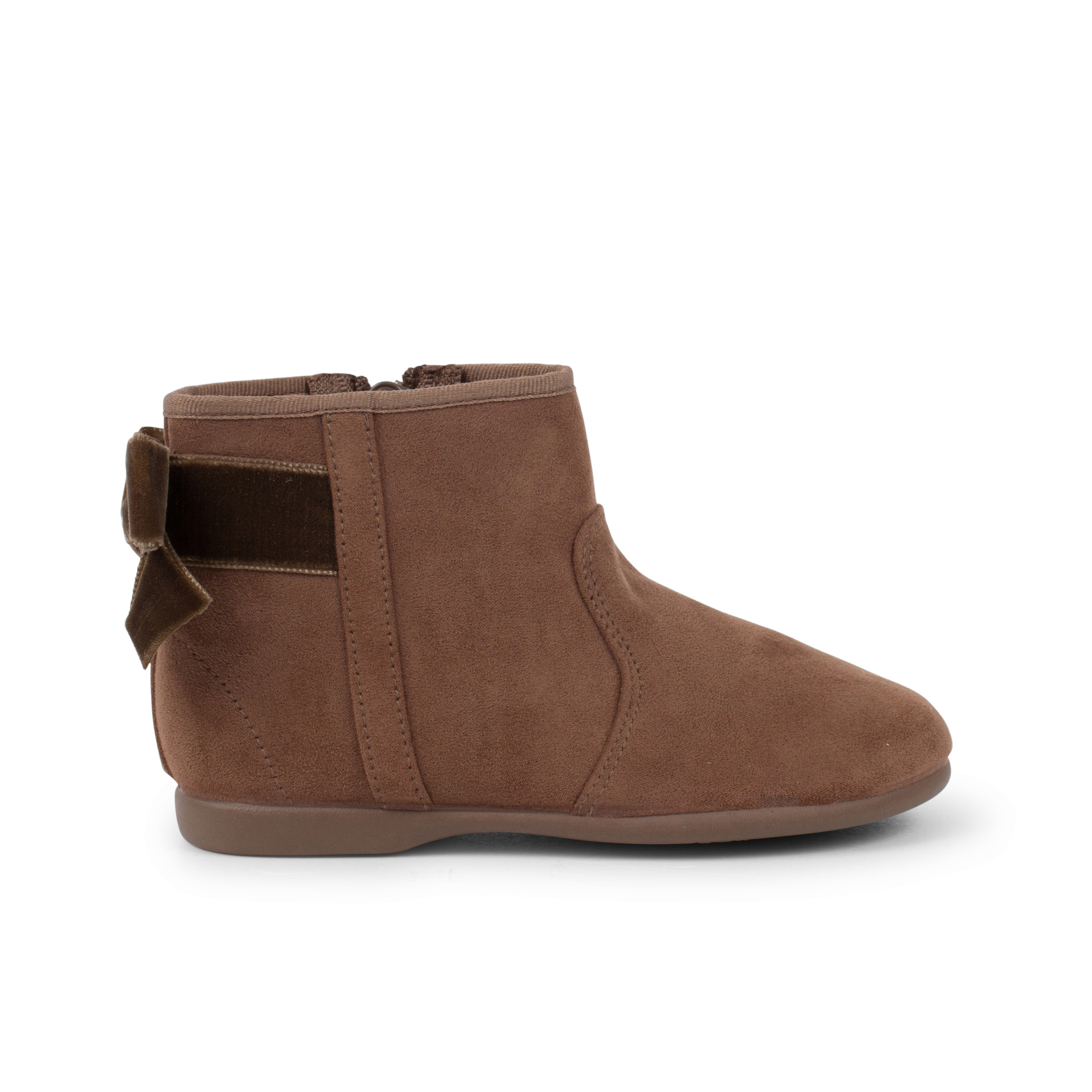 Pisamonas Botines Con Lazo Terciopelo Y Cremallera