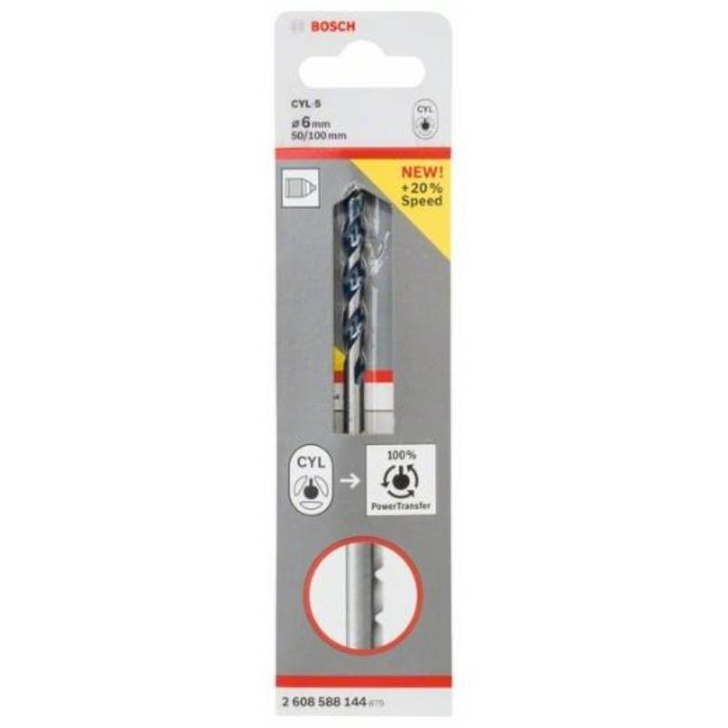 Brocas para hormigón CYL-5 6 x 50 x 100 mm