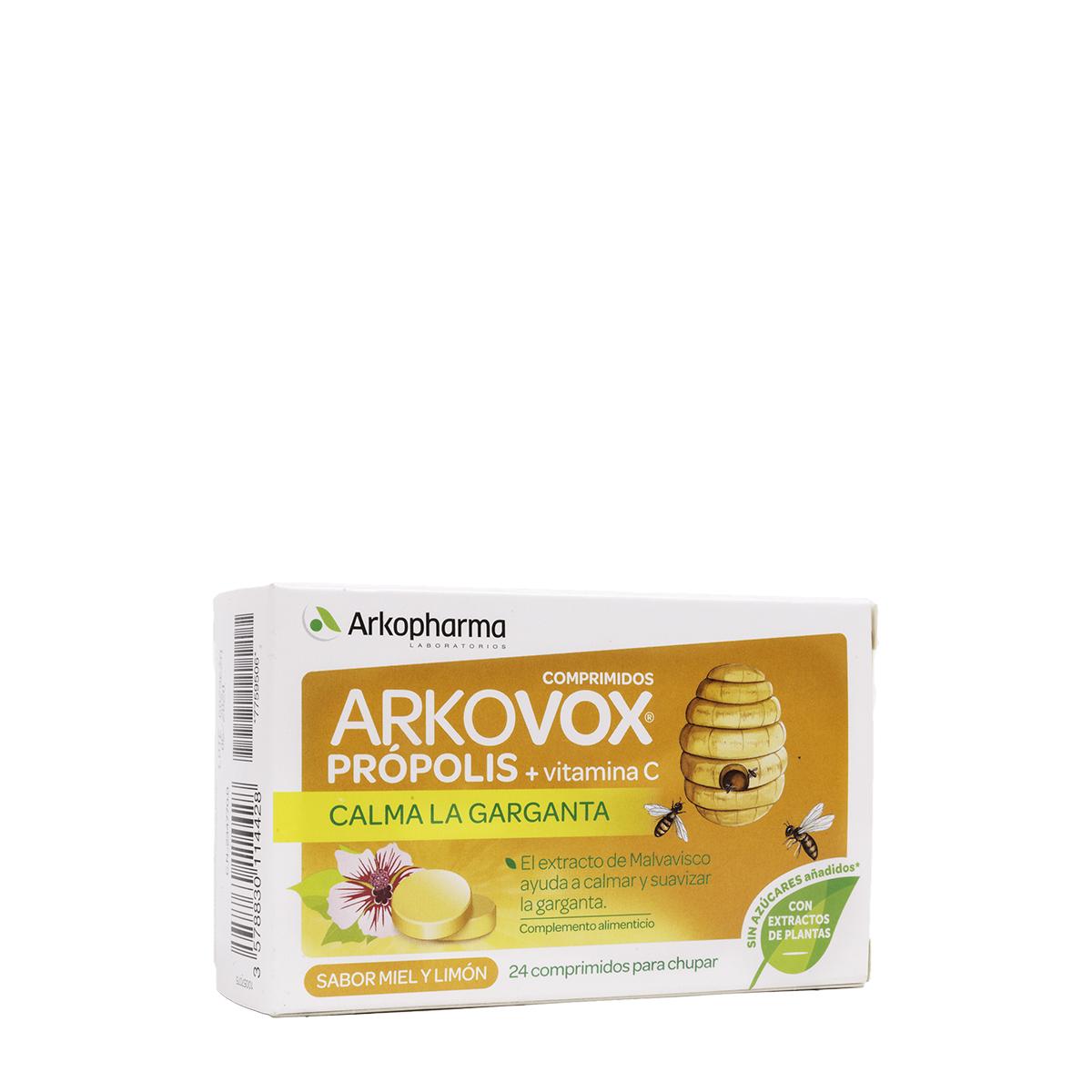 Arkopharma - Propólis + vitamina c con miel y limón de arkovox, 20 comprimidos
