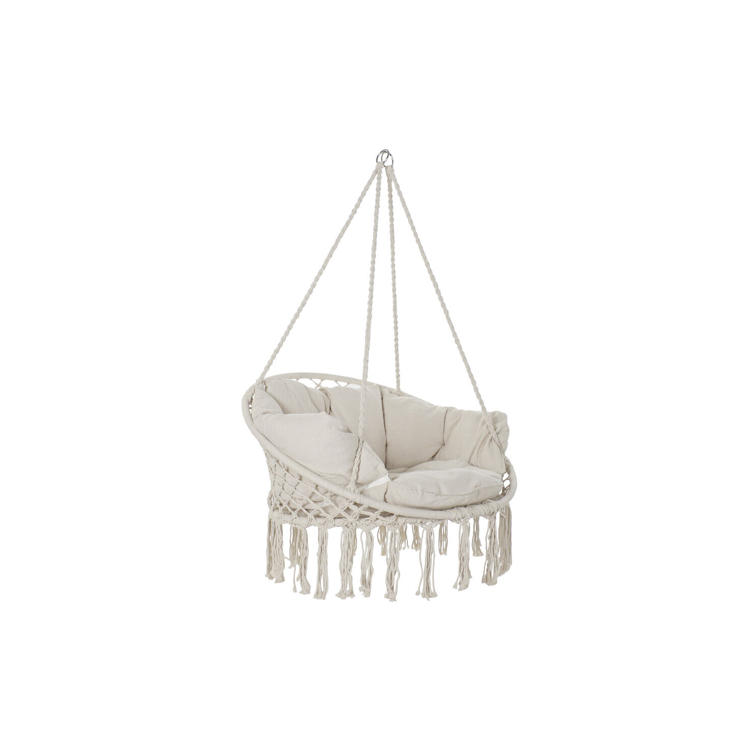 Silla colgante algodon 100x80x145 100kg, con cojin , El mejor complemento para tu hogar.