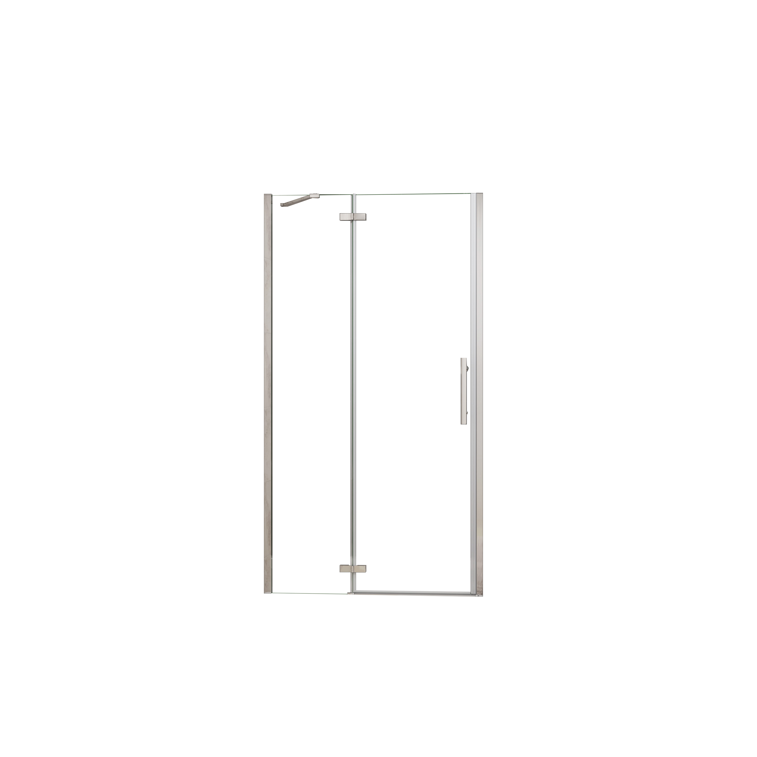 AICA Mampara de Ducha Frontal Abatible Perfil Cromado Vidrio Antical 6mm (790-820)x1900mm