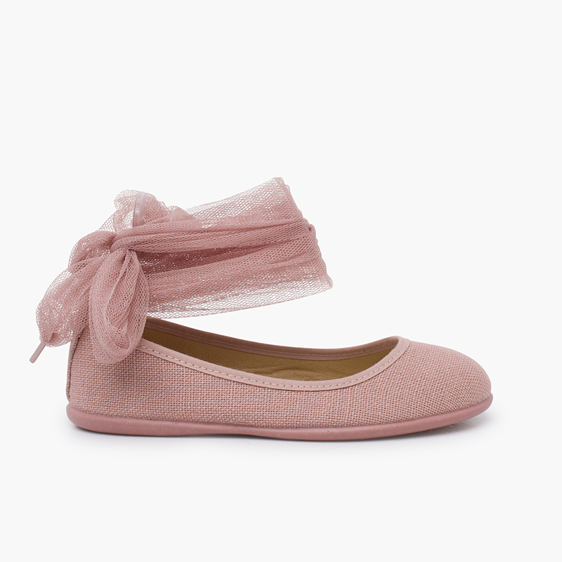Pisamonas Bailarinas lino pulsera y lazo tul