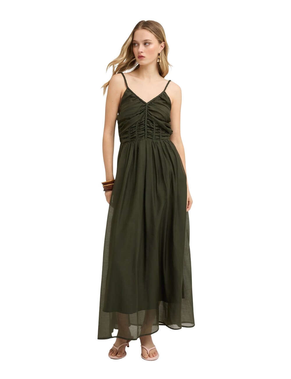 Motivi - Vestido largo en muselina mezcla lyocell