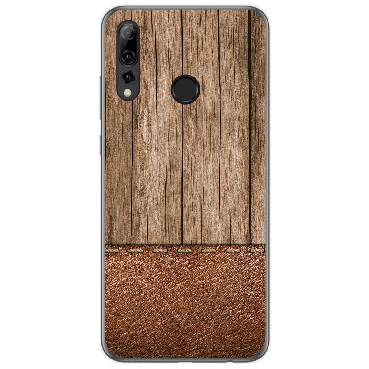 Tumundosmartphone Funda Gel Tpu para Huawei P Smart Plus 2019 diseño Madera 09 Dibujos