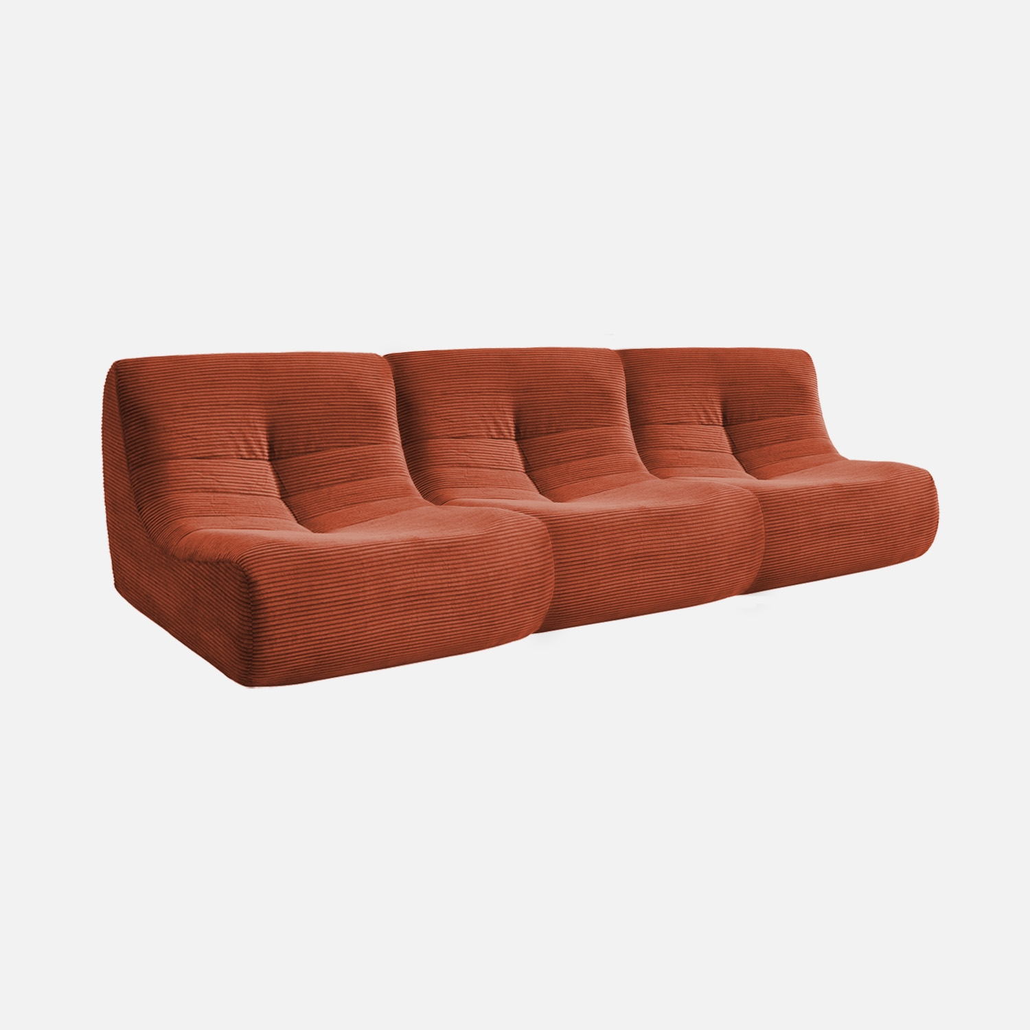 sweeek - Sofá modular de pana, 3 plazas , Sokol pana , 91x105x72