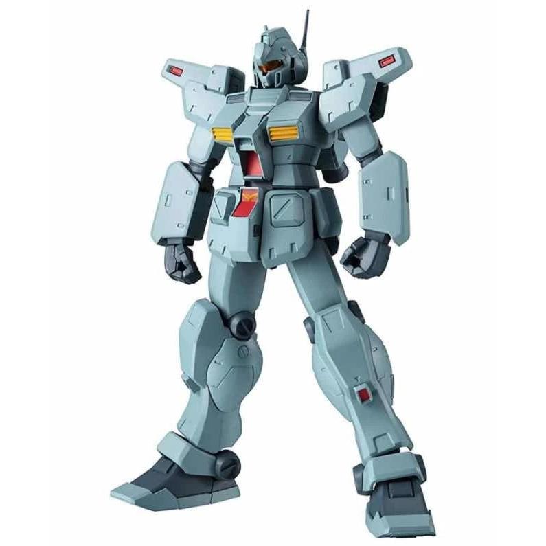 TAMASHII NATIONS - Figura coleccionable RGM-79N GM Custom de Mobile Suit Gundam, articulada con múltiples puntos, para fans anime y coleccionistas, incluye accesorios