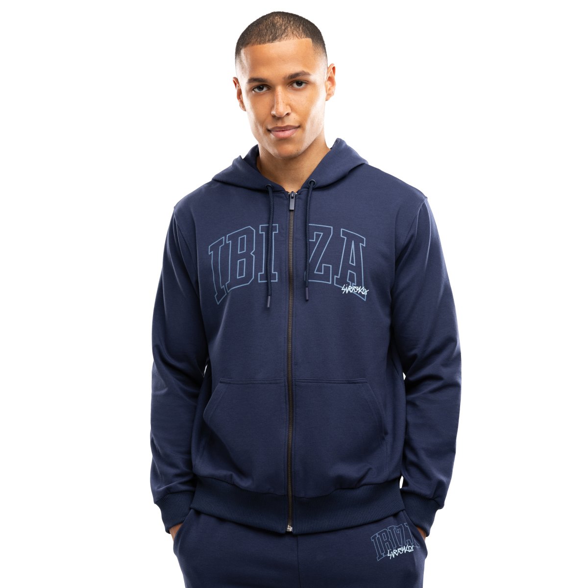 SIROKO - Sudadera con Cremallera de Neopreno - Ibiza - Siroko  IBZ Mares Stone Blue_