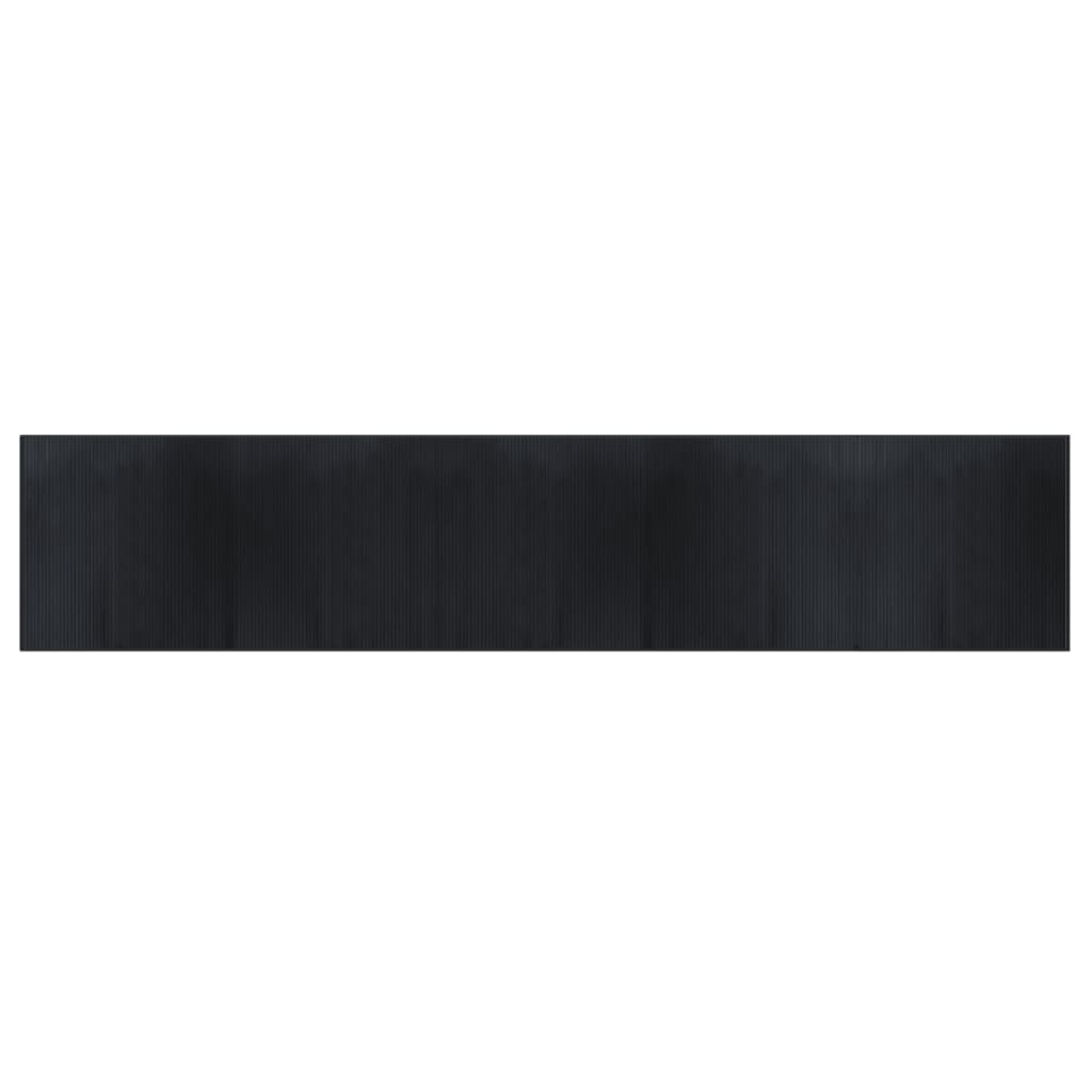 Vidaxl Alfombra Rectangular Bambú 100x1000 Cm Color Negro, Natural, Marrón y Más - Duradera y Resistente - Reverso Antideslizante - Fácil de Limpiar - Tonos Neutros