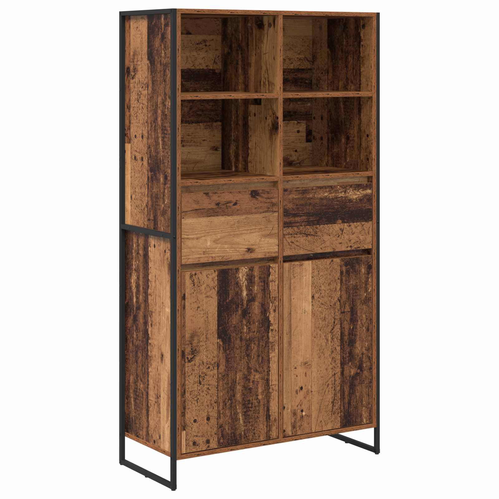 vidaXL Vitrina con cajón 2 pcs 81 x 36 x 150.5 cm