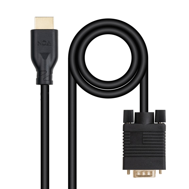 Nanocable - Cable conversor VGA/M a HDMI/M, Negro, 1.8m 10.15.4602