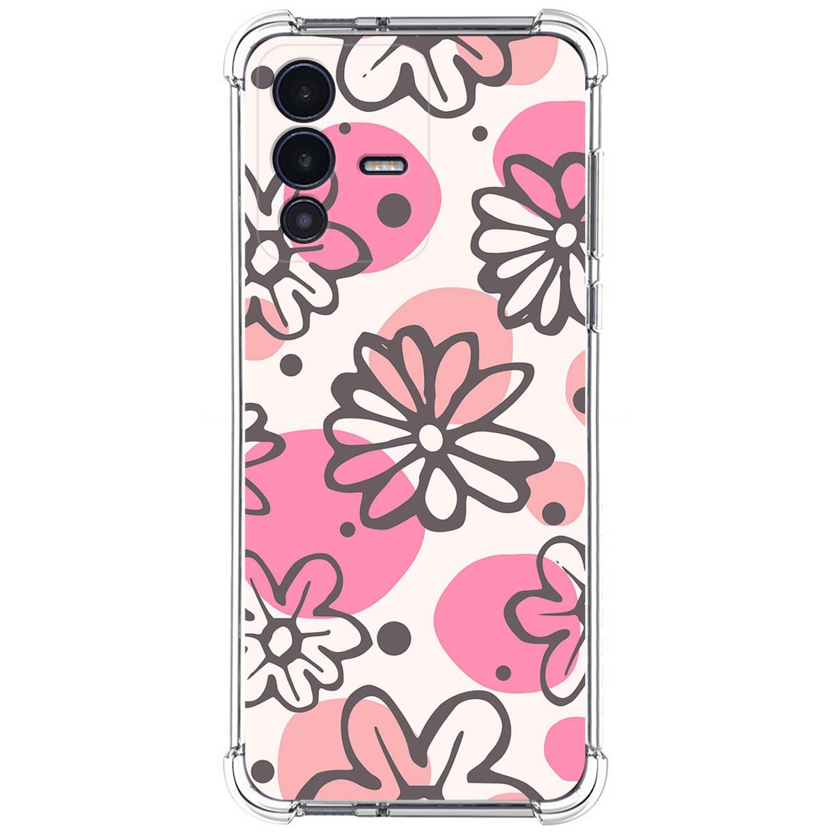 Funda Silicona Antigolpes para Vivo V23 5G diseño Flores 09 Dibujos