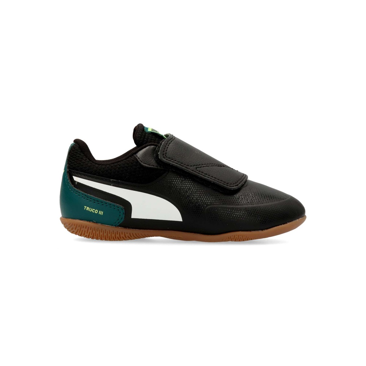 PUMA - Zapatillas de fútbol sala Truco III para hombre con suela non-marking de goma y ajuste con tira adherente ancha, ideales para regates rápidos y partidos intensos en pabellón