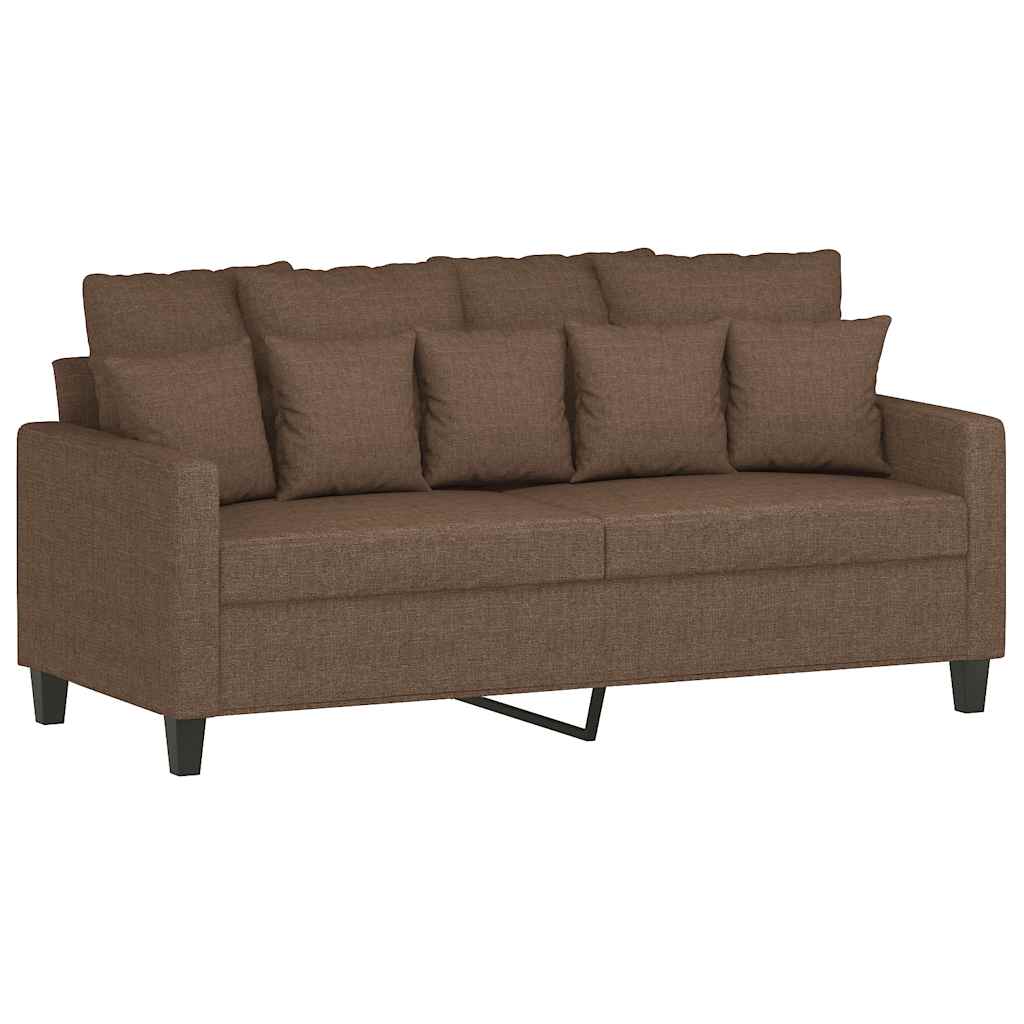 vidaXL Sofá de 2 plazas de tela marrón 140 cm