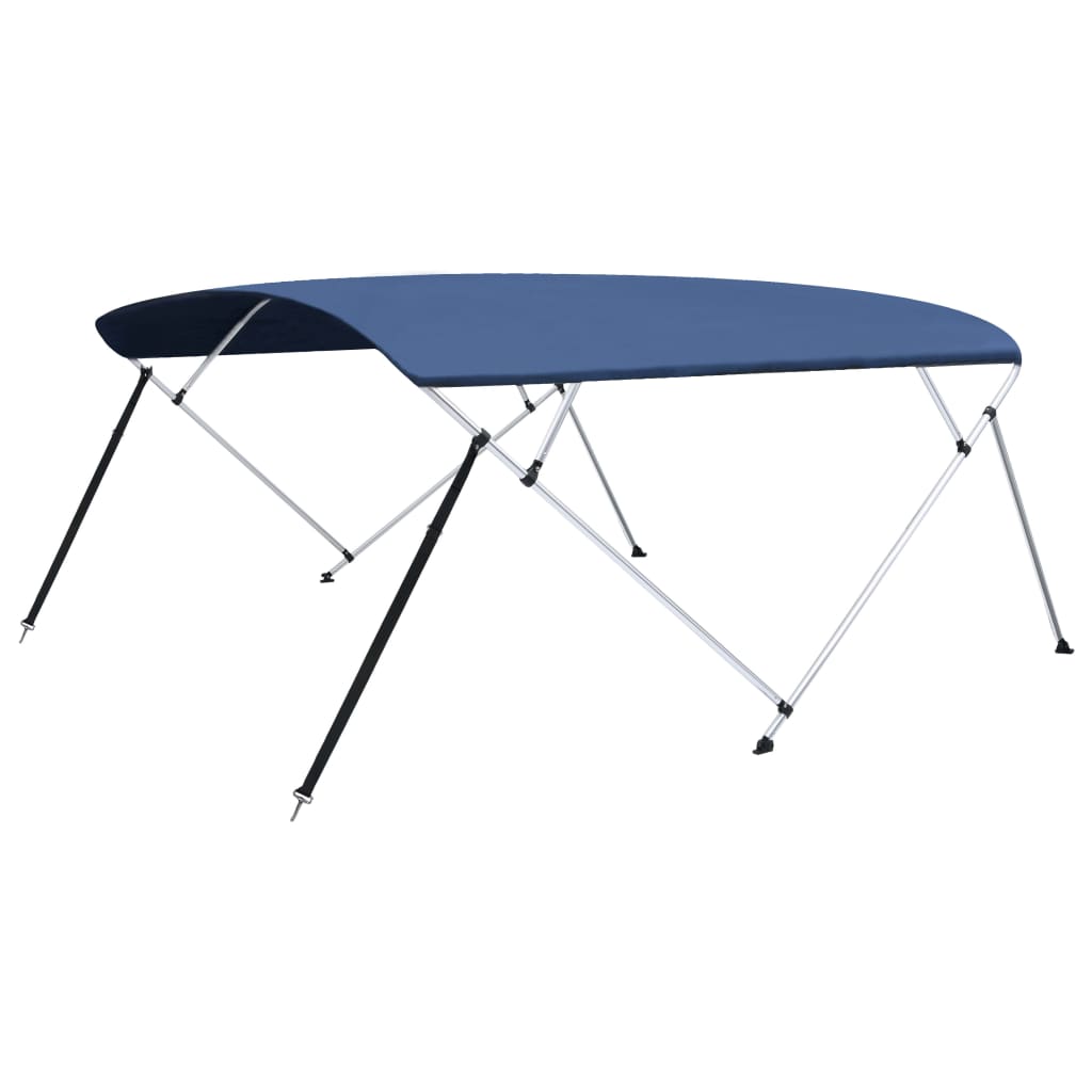 vidaXL Toldo Bimini de 4 Arcos Marino 243x(230-244)X137 cm Embarcación Color Azul,  Blanco,  Antracita y mas