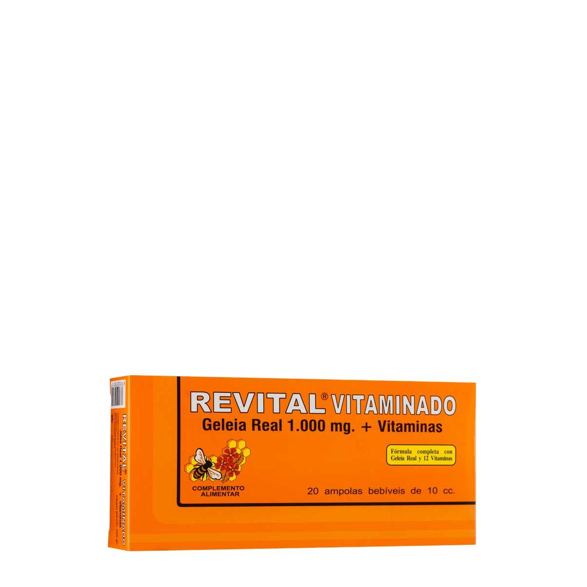 Revital jalea real vitaminado 1000 mg , 20 amp