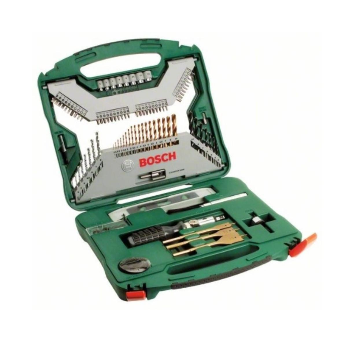 BOSCH X-LINE  Set de herramientas 100 piezas, Destornillador y Taladrar. Brocas madera, hormigón, metal.