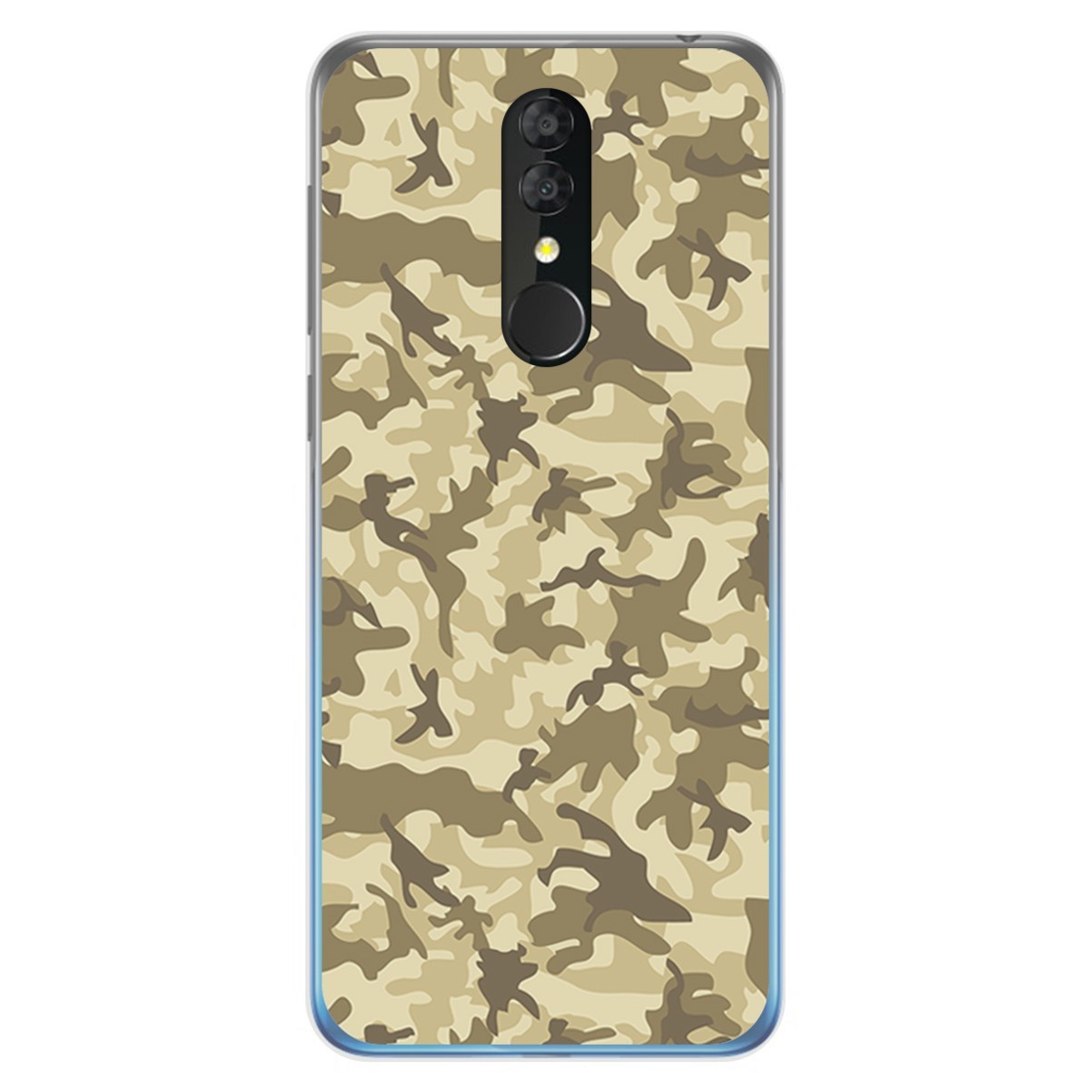 Tumundosmartphone Funda Gel Tpu para Alcatel 3 2019 diseño Sand Camuflaje Dibujos