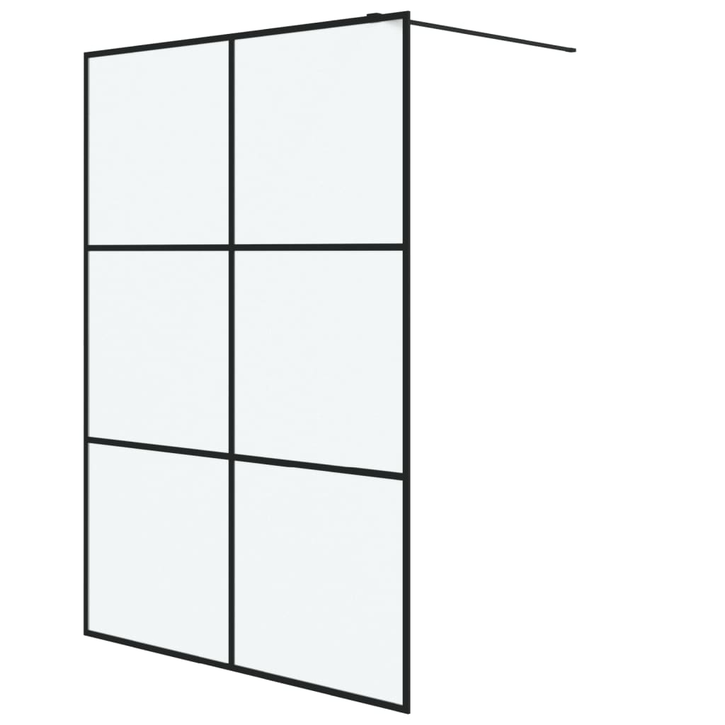 vidaXL Mampara de Ducha Vidrio ESG Esmerilado Negro Tocador Entrada Aseo Dimensiones 80 x 195 cm,  90 x 195 cm,  100 x 195 cm y mas