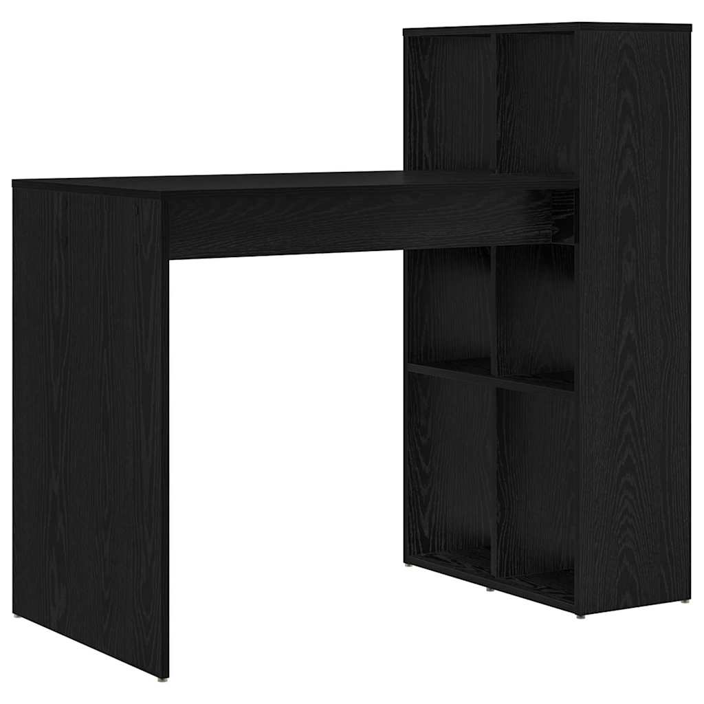 vidaXL Escritorio Roble Negro 108 x 55 x 103.5 cm Madera de ingeniería