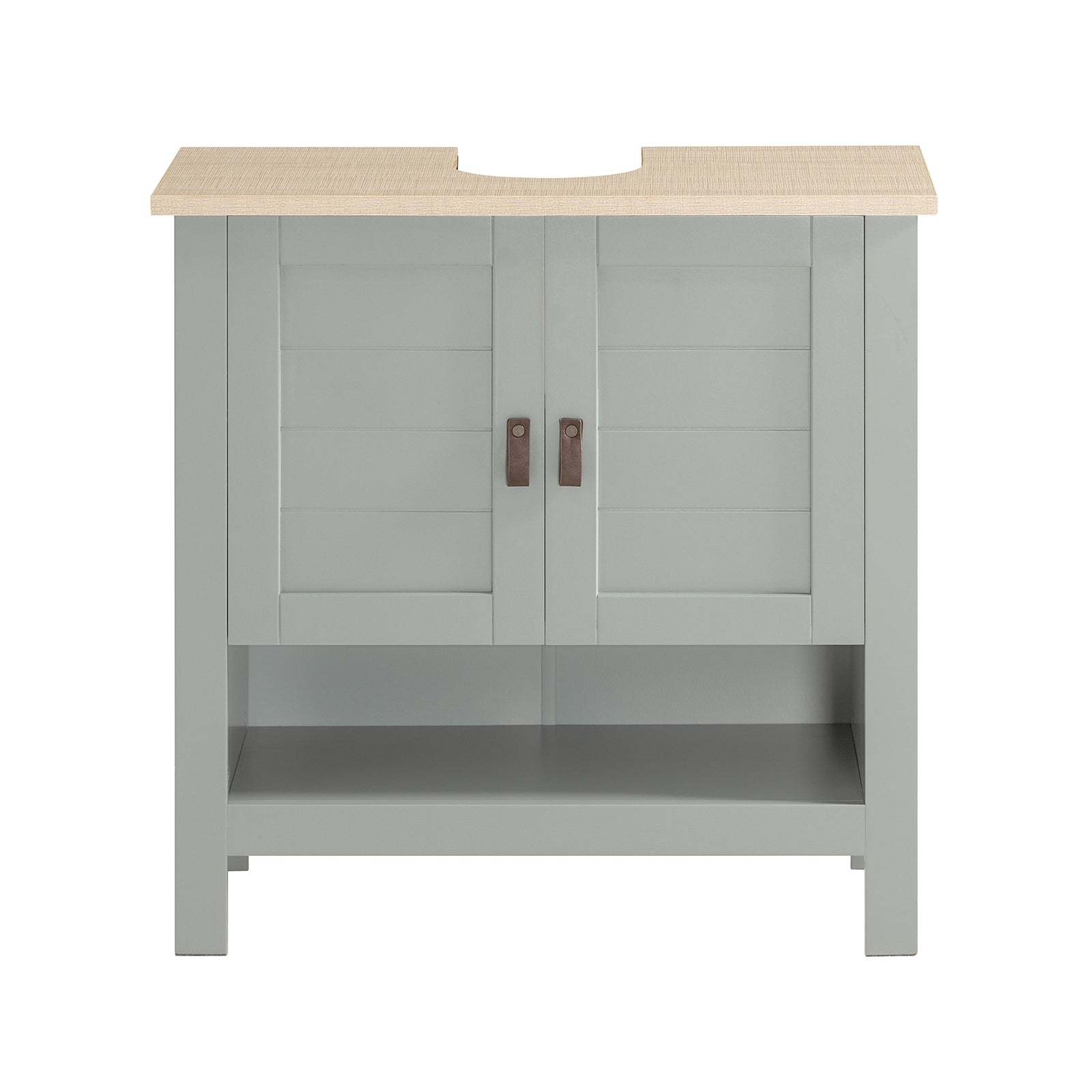 SoBuy BZR69-HG Mueble para Debajo del Lavabo Armario de Baño de Suelo 1 Estante y 2 Puertas 60 x 30 x 60 cm ES