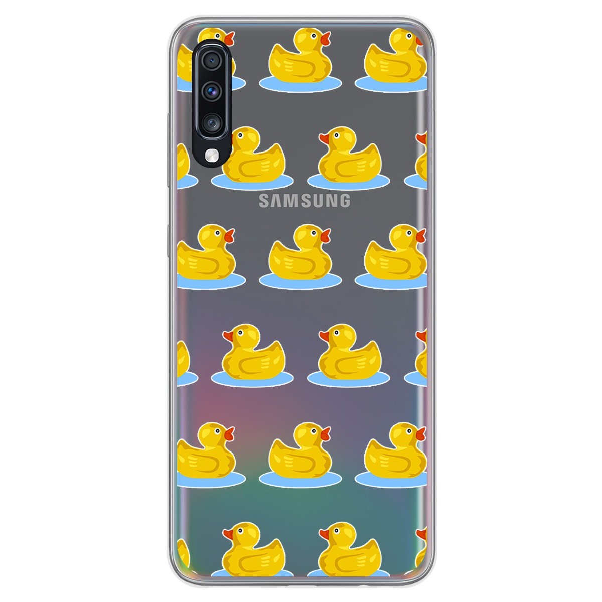 Tumundosmartphone Funda Gel Transparente Samsung Galaxy A70 Diseño Pato Divertido