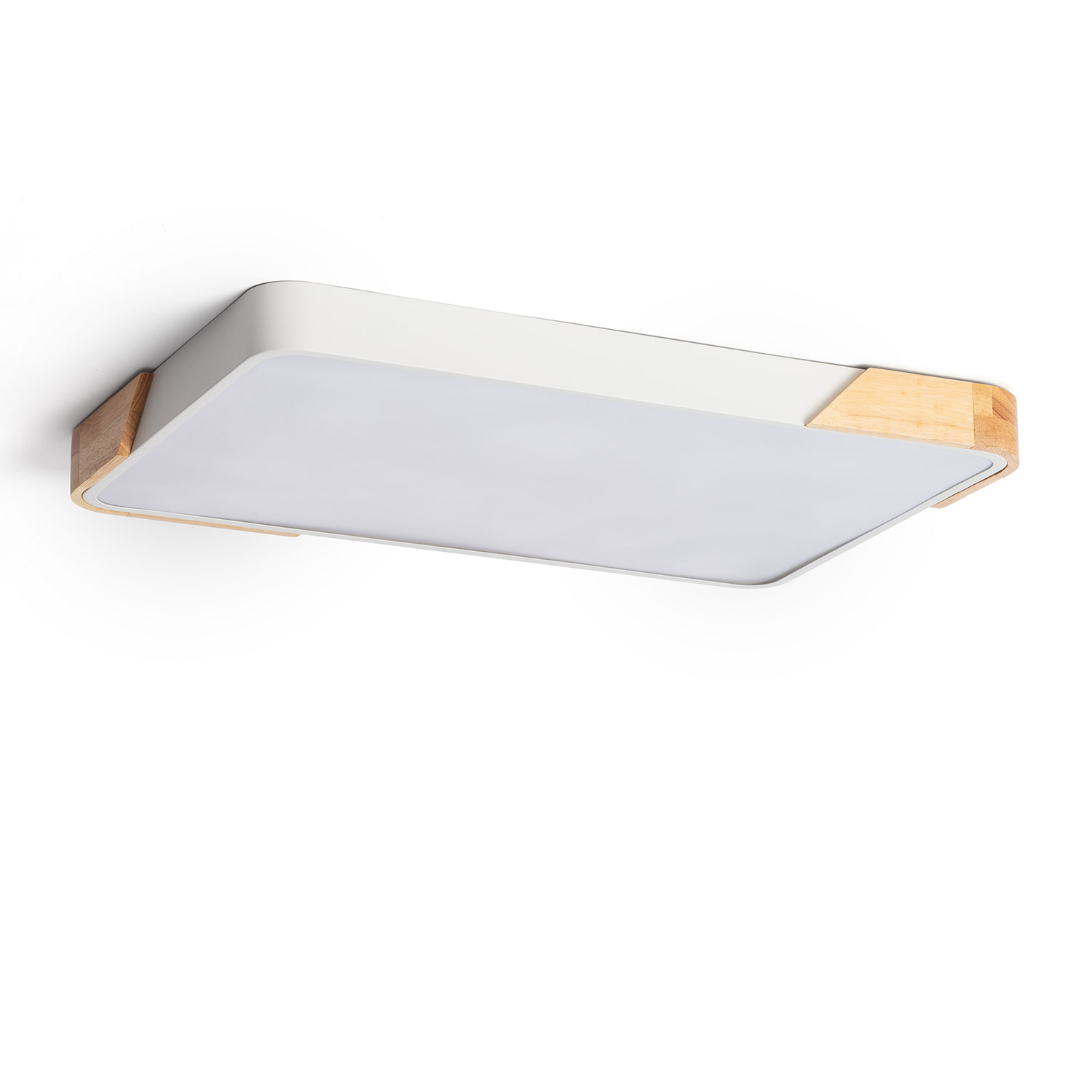 Plafón LED 30W Rectangular Madera y Metal 625x425 mm CCT Seleccionable Semi-Dari- Regulable: No-220-240V AC